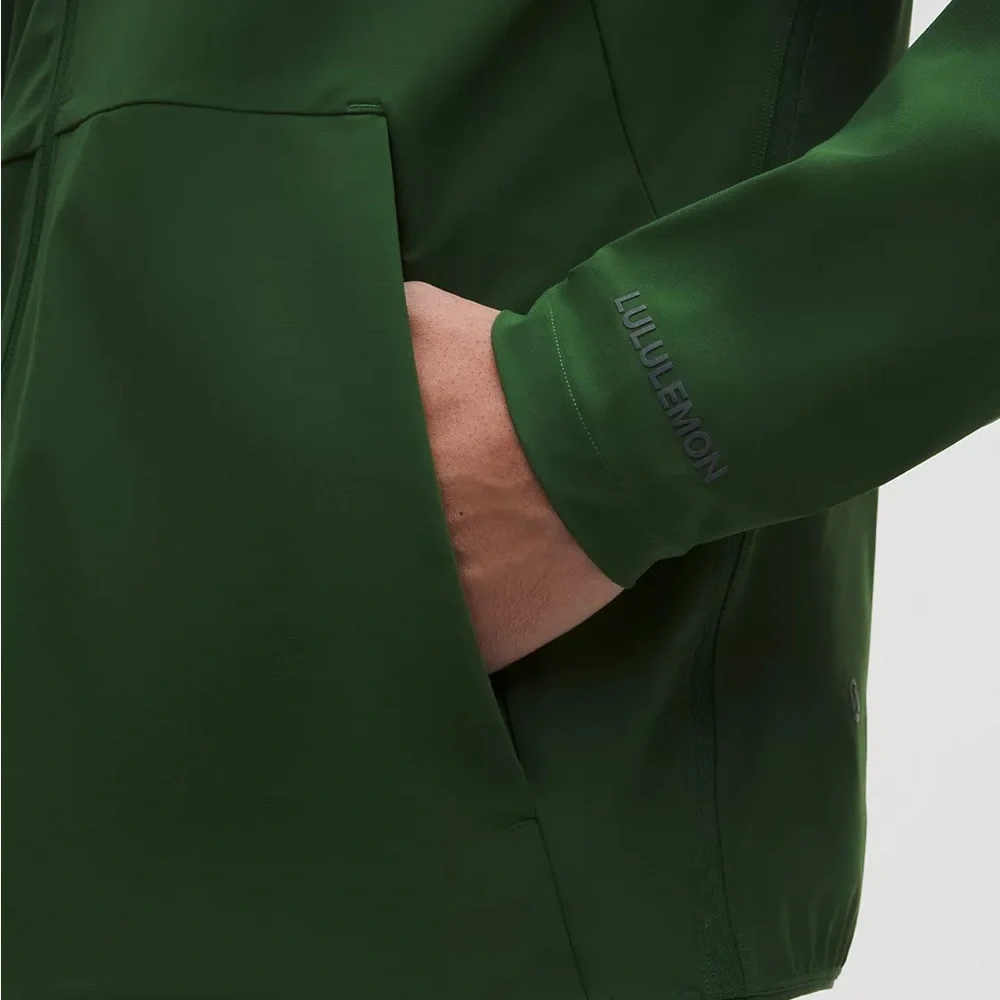Lululemon Pace Breaker Jacket Forest Green Hooded Jacket - Performance Zip-Up - Picture 2 of 12